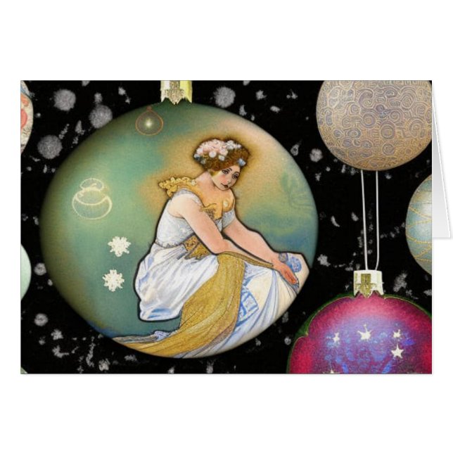 Ett julkort med Ord Hälsningskort (Framsidan Horizontal)