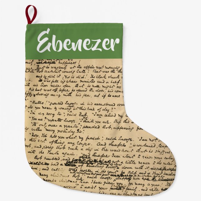 Ett julsångoriginalmanuskript stor julstrumpa (Framsidan)