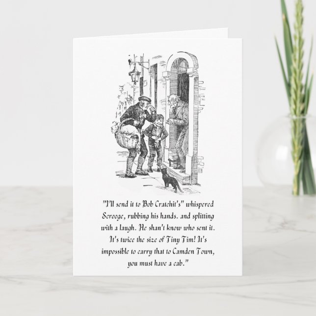 Ett jultomtes julkort kort (Framsida)