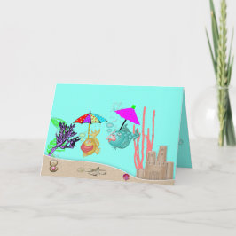 Ett "just för"-gratulationskort med två fina fiske kort