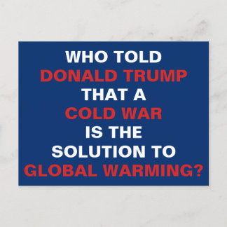 Ett Kall Krig är ingen lösning på den globala uppv Vykort