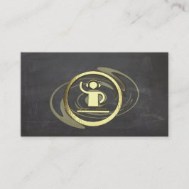 Ett kallt guld DJ och producentsymbolsvisitkort Visitkort