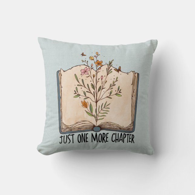 Ett kapitel till, bok vild, blommor, fjäril kudde (Framsida)