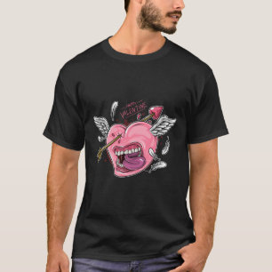 ett kärlek-hjärta med läppar och vingar som är slå t shirt