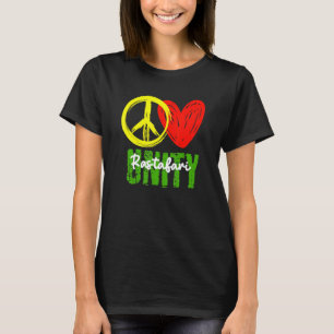 Ett Kärlek Peace Kärlek Unity Reggae Roots Jamaica T Shirt