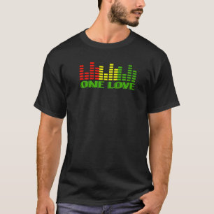 Ett Kärlek Peace Kärlek Unity Reggae Roots Jamaica T Shirt
