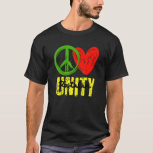 Ett Kärlek Peace Kärlek Unity Reggae Roots Jamaica T Shirt