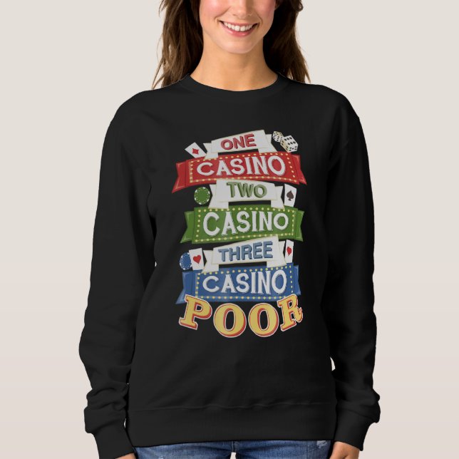 Ett kasino två Casino Tre Casino Poor T Shirt (Framsida)
