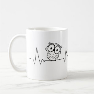 Ett katt och ett Uggla-örtslag Kaffemugg