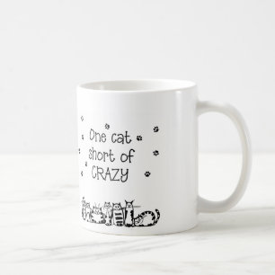 Ett kattkort av galna gåvor kaffemugg
