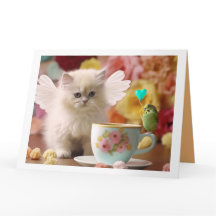 Ett Kitten- och Friend Foleting Card