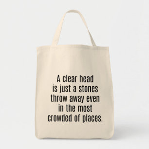 Ett klart huvud Livsmedel Tote Bag Tygkasse