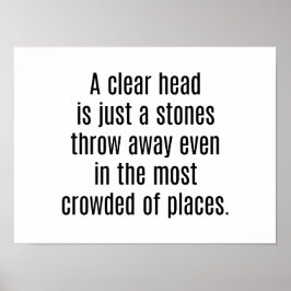 Ett klart huvud Poster