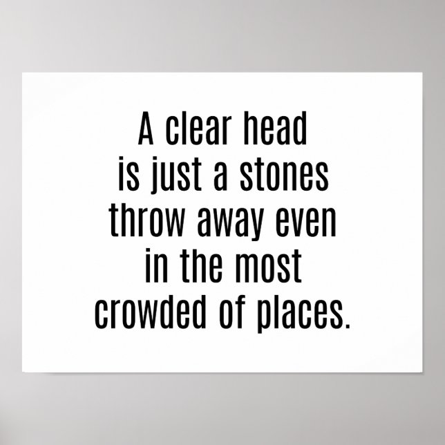 Ett klart huvud Poster (Framsidan)