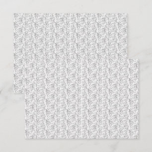 Ett klassiskt svart-vitt blommönster, illustra tack kort
