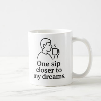 Ett kliv närmare drömmar kaffemugg