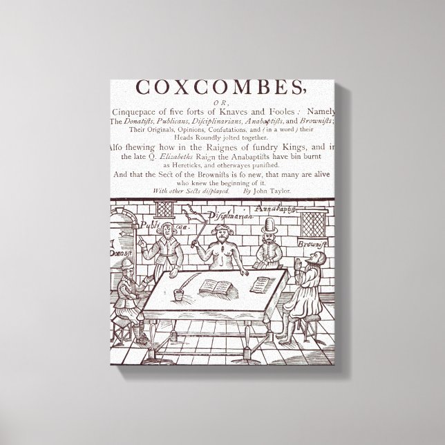 Ett kluster av Coxcombes' av John Taylor Canvastryck (Framsida)