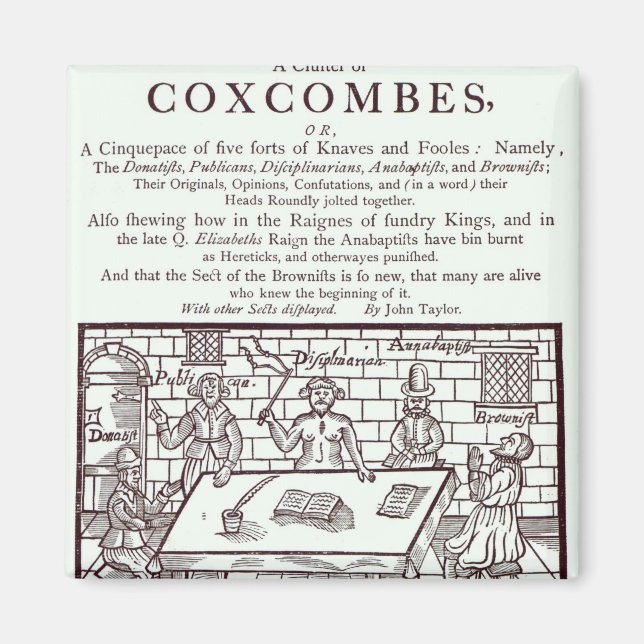 Ett kluster av Coxcombes' av John Taylor Magnet (Framsidan)