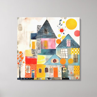 Ett kollage bestående av delar och struktur canvastryck