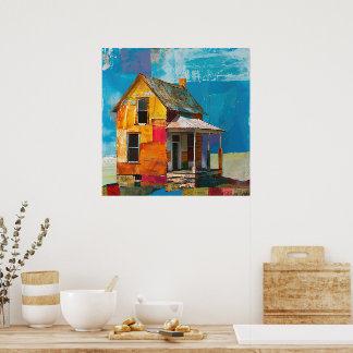 Ett kollage bestående av delar och struktur poster