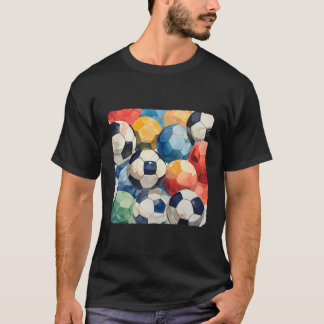 Ett kollage med olika fotbolls-EM T Shirt