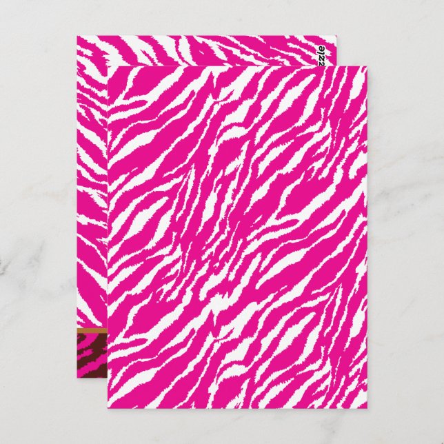 Ett komplicerat blommönster i rosa och vita, konst vykort (Fram/baksida)