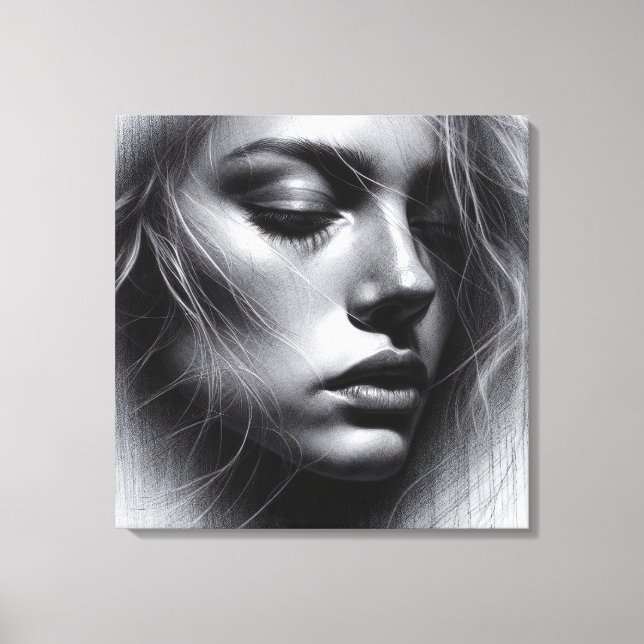 Ett konstnärligt samspel mellan ljus och Mörk Canvastryck (Framsida)