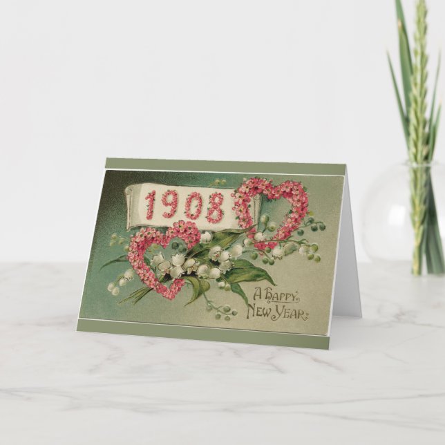 Ett kort för gott nytt årVictorianhälsning (Framsida)