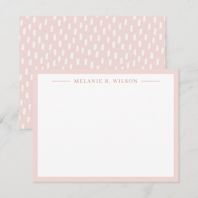 Ett kort för  Rosa Personlig Namn-anteckning för (Fram/baksida)