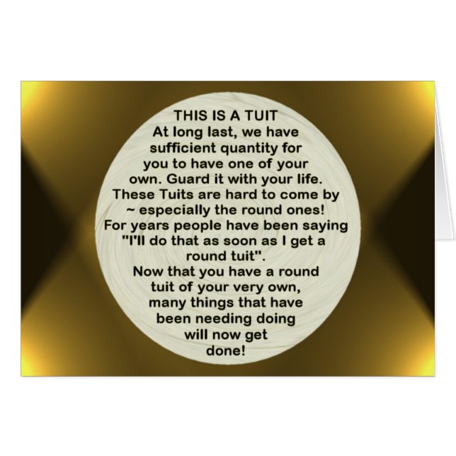 Ett kort för rundaTuit ~ (Framsidan Horizontal)