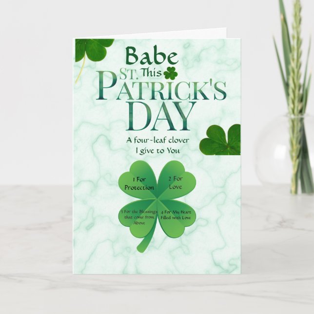 Ett kort för St patrick's day i fyra Löv (Framsida)