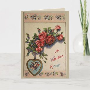 Ett kort för valentinmeddelandehälsning