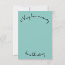 Ett kort för välsignelse kan vara enkelt.