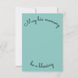 Ett kort för välsignelse kan vara enkelt.