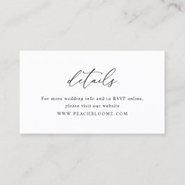 Ett kort med enkel svartvit information om minimal