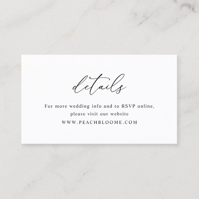 Ett kort med enkel svartvit information om minimal (Framsida)