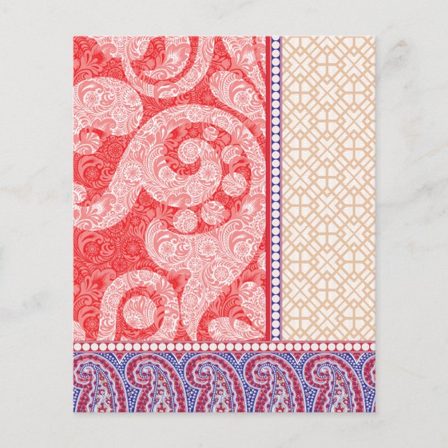 ett kort med rött hjärta på det flygblad (Framsidan)