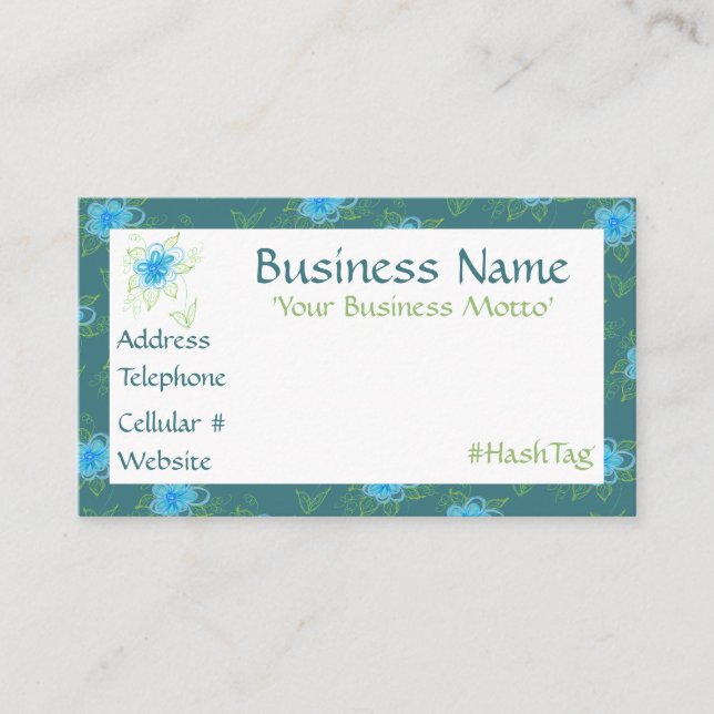 Ett kvinnligt Affärskort för flödesformgivare Rabattkort (Framsida)