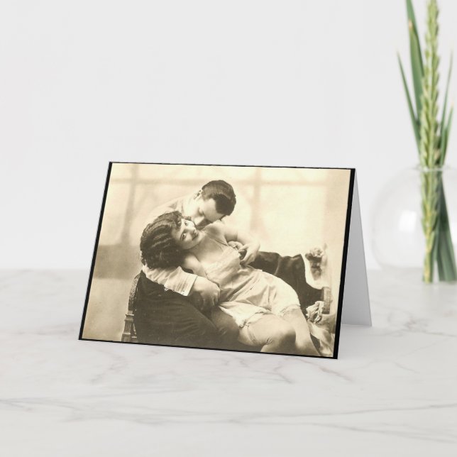 Ett kyss-hälsningskort kort (Framsida)