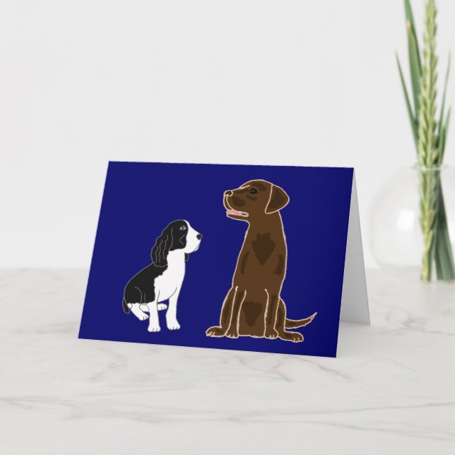 Ett labb Notecards för SpringerSpaniel och choklad Kort (Framsida)