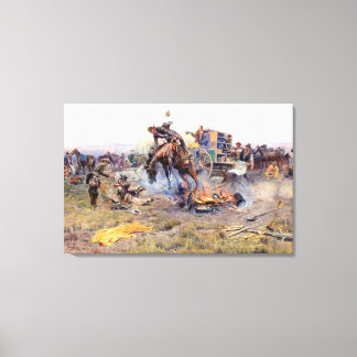 Ett läger Cooks Troubles av Charles M. Russell Canvastryck