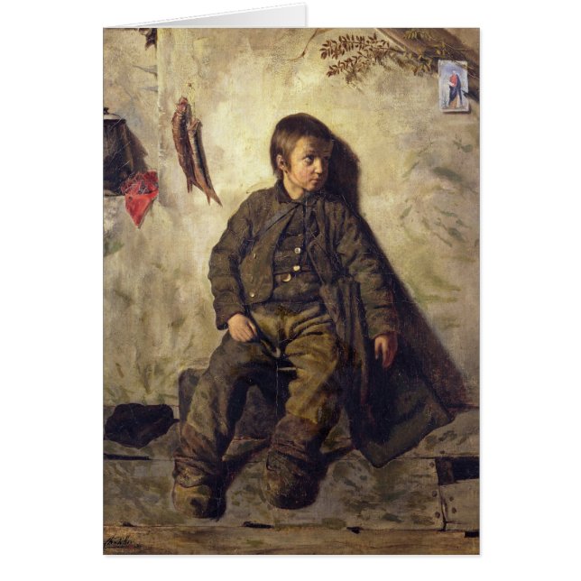 Ett lampglassvep från Savoie, 1832 Hälsningskort (Framsidan)