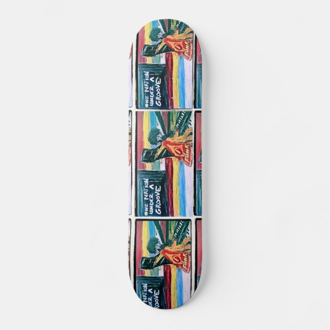 ETT LAND MINI SKATEBOARD BRÄDA 18,5 CM (Framsida)