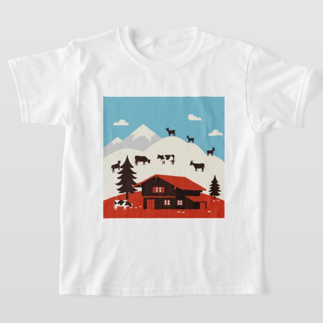 Ett landskap i Alperna T Shirt (Laydown)