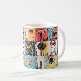 Ett lappverk av uppspelningsrum kaffemugg
