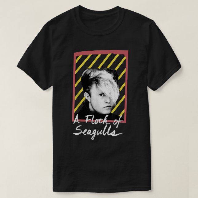 Ett lås av Fiskmåsar - 80-talets Rand T Shirt (Design framsida)