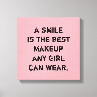 Ett leende är den bästa Makeup som alla flickor ka Canvastryck