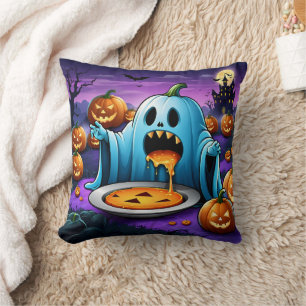 Ett lekande spöke som gillar Halloween-festlighete Kudde