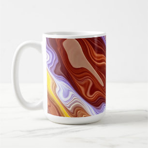 Ett levande, färgstarkt, klassiskt groorvy mönster kaffemugg