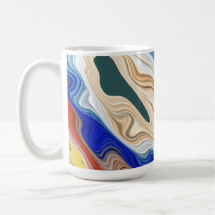 Ett levande, färgstarkt, klassiskt groorvy mönster kaffemugg
